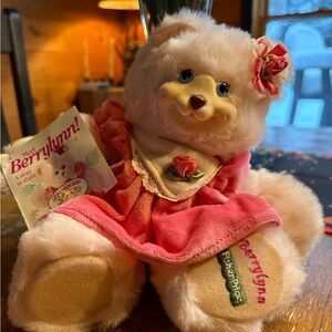 Vintage Fisher-Price Berrylynn Plush Bear with Pink Outfit
